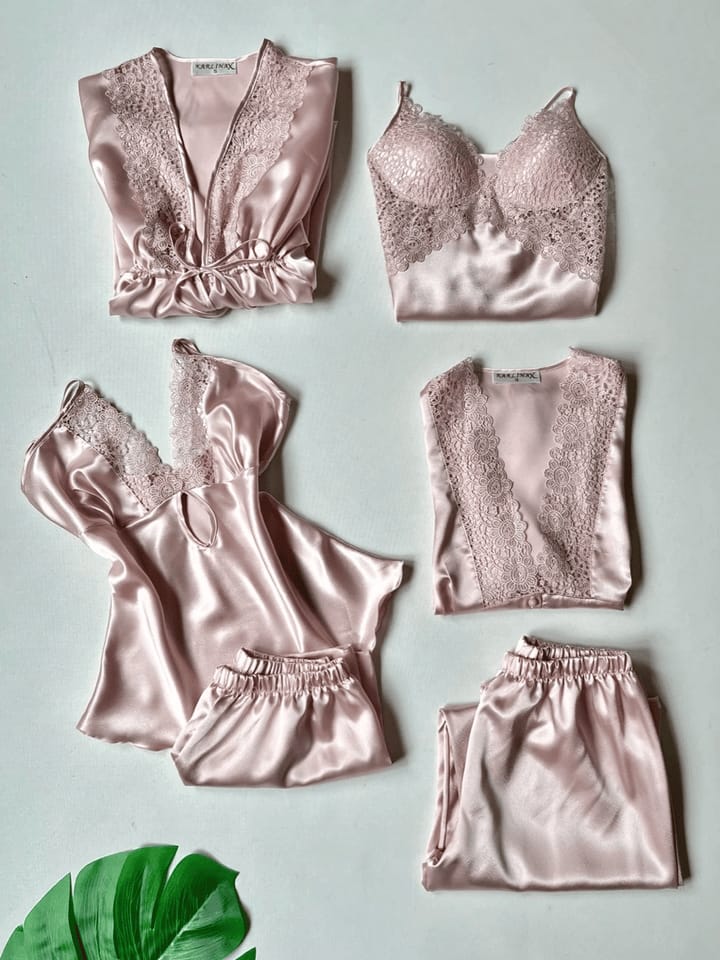 6-in-1 Satin Nightwear