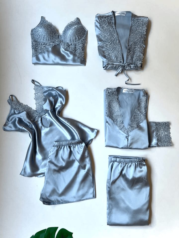 6-in-1 Satin Nightwear